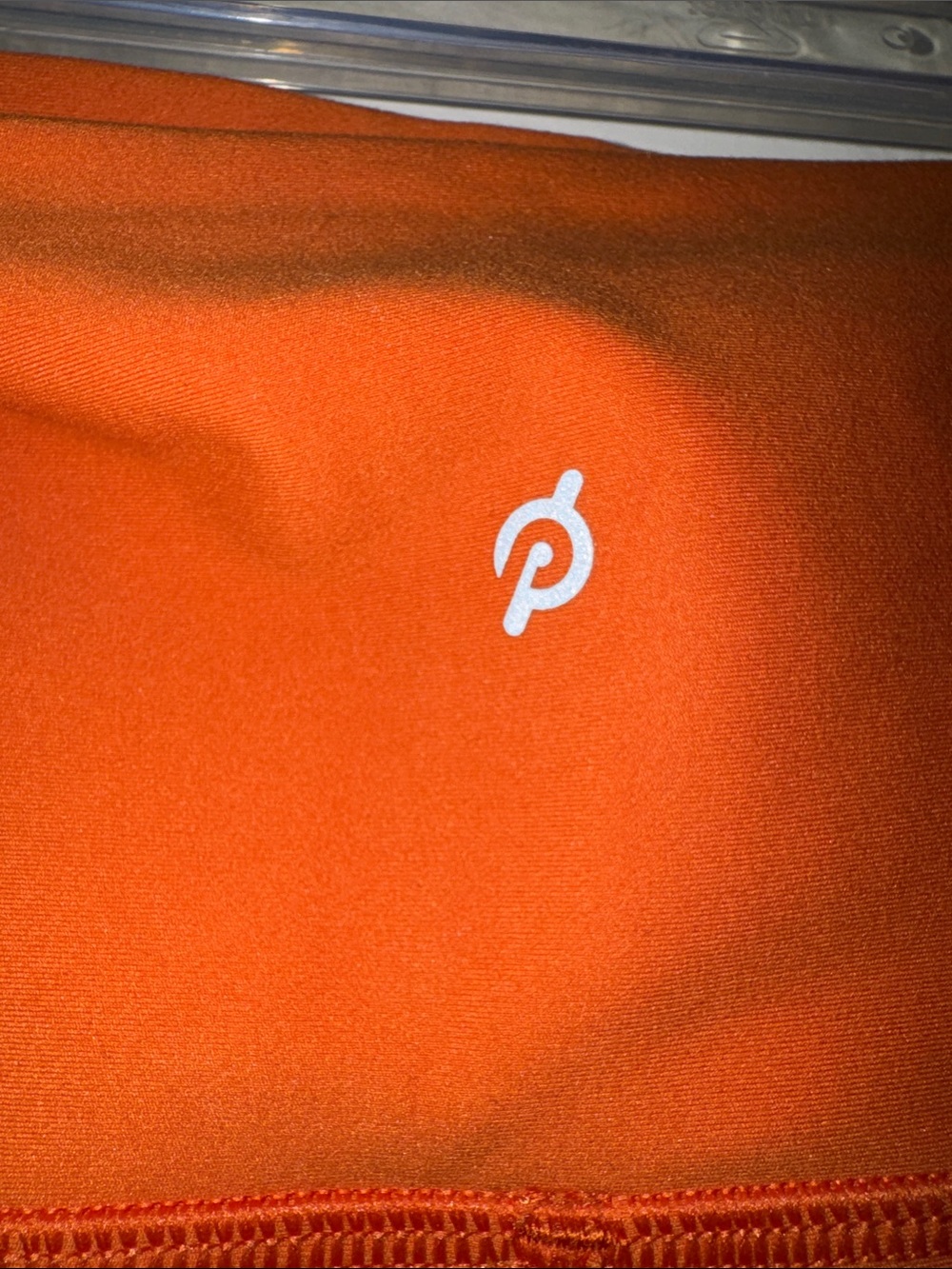 Peloton Vibrant Orange High-Waist Bike Shorts - Picture 4 of 6